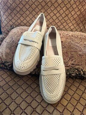 Dolce Vita Cream Perforated Slip-On Loafers